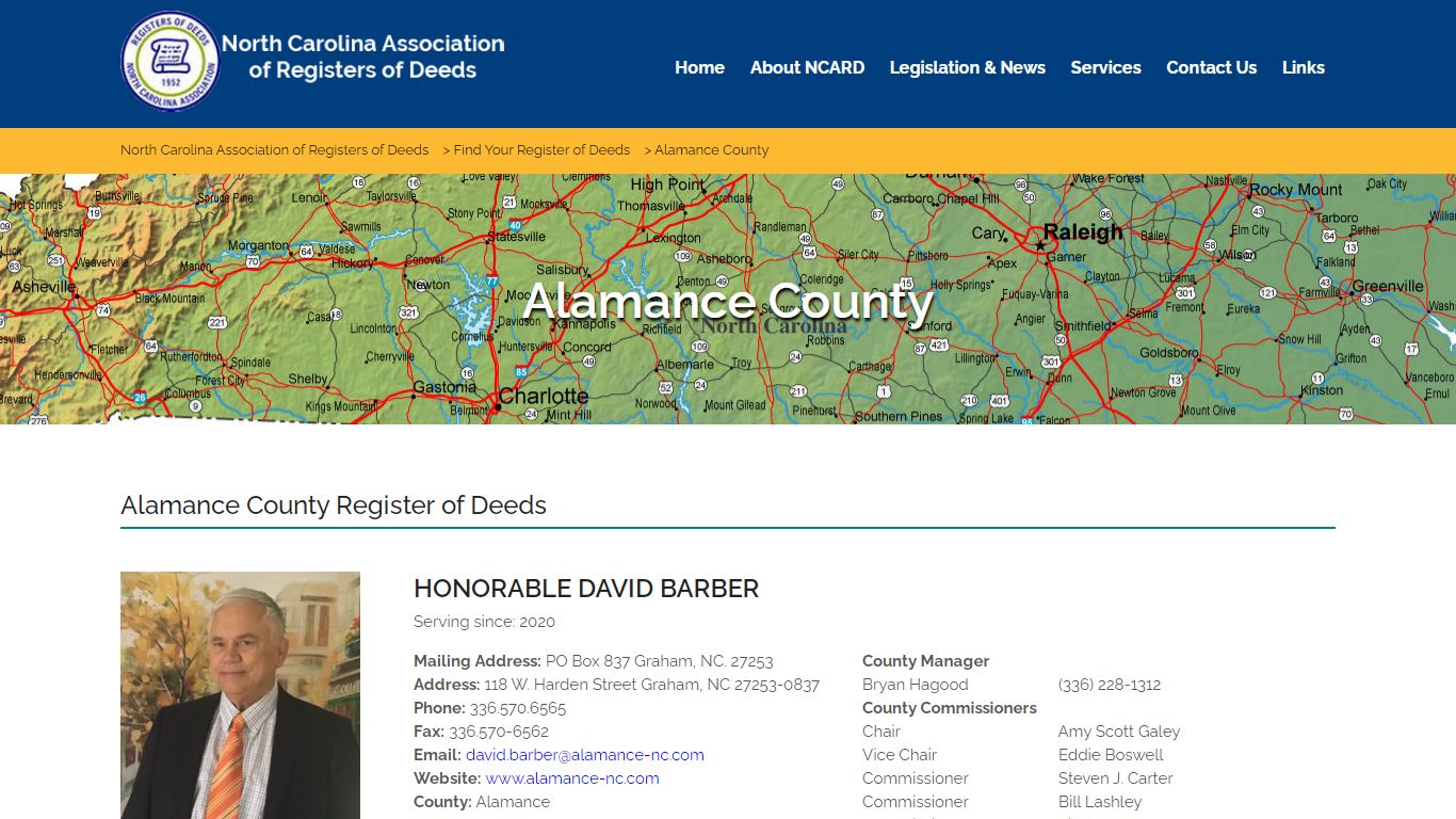 Alamance County – North Carolina Association of Registers of Deeds
